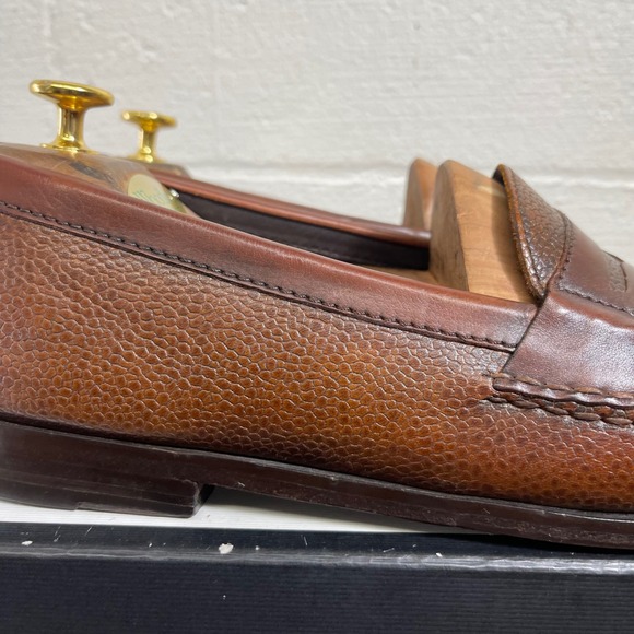 Cole Haan Nike Air C08915 Brown‎ Pebbled Leather Penny Loafers Dress Men\'s 10 M main image 10